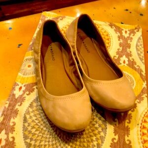 Lucky Brand Tan/nude genuine leather ballet flats Size 8. EUC